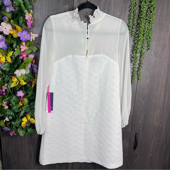 ₽💙2/$40💙NWT Regard Long Sleeve White Collared Dress Size 36/Small - Picture 12 of 16